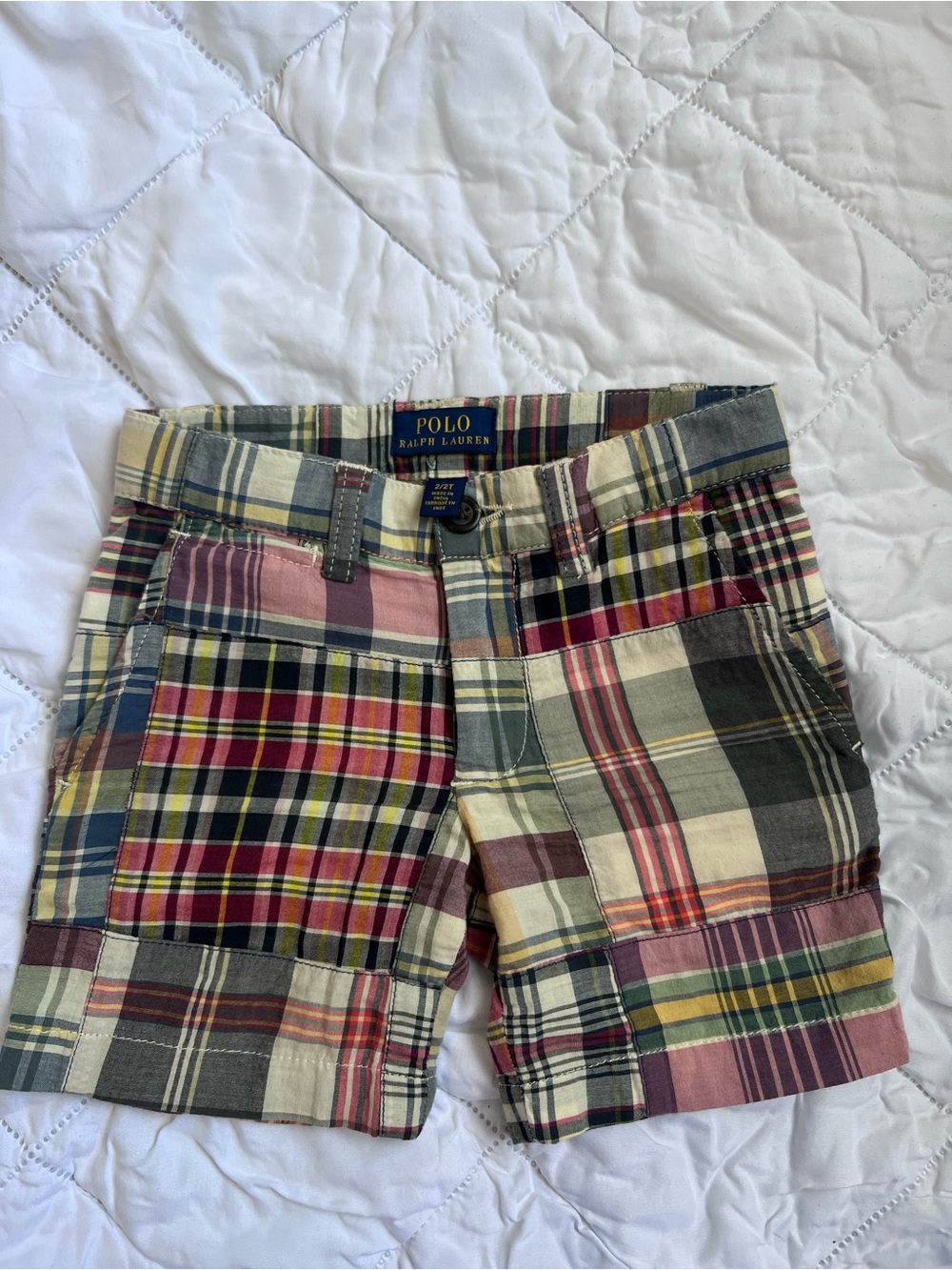 Boys Polo by Ralph Lauren Multi-Color Patchwork Plaid
